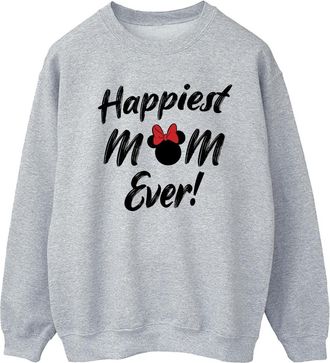 Disney Dames/Dames Minnie Mouse Happiest Mom Ever Sweatshirt (Sportgrijs)