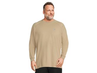 Carhartt Work in Progress Big Tall Flame-Resistant Force(r) Long Sleeve T-Shirt Mens Clothing Khaki : LG (Tall), Jersey/Cotton