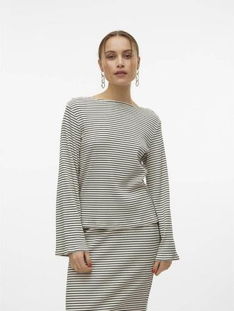Vero Moda Gestreepte T-shirt in ribtricot