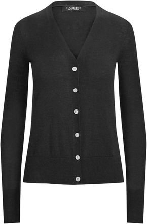 Ralph Lauren Long Sleeve Cotton-Modal Cardigan with V-Neckline
