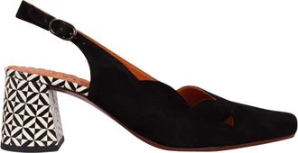 Chie Mihara Slingback Abrune - Dames - Pumps - Zwart - 38 1/2 EU - Leer - Schoenen