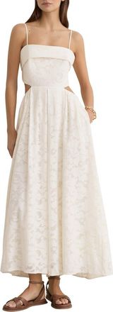 Reiss Sian Lace Cutout Maxi Dress in Cream at Nordstrom, Size 10 Us