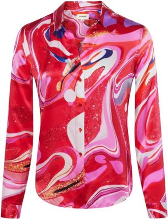 L'agence Tyler Long Sleeve Blouse In Pink Multicolor