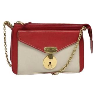 Celine Pre-owned Cross Body Bags, female, Red, Size: ONE SIZE Pre-owned Leather Cross Body Bag