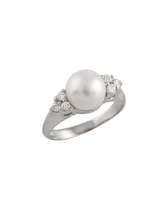 Splendid Pearls Silver 8-8.5Mm Freshwater Pearl Ring