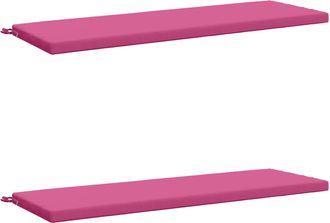 vidaXL Cojines Para Banco De 2 Piezas Soest 2 Uds. 100% Poli&eacute;ster Rosa Vidaxl
