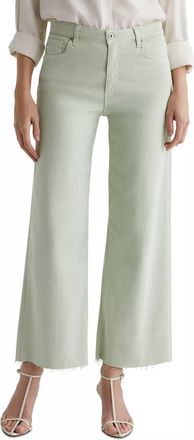 AG - Adriano Goldschmied Saige Wide Leg Crop Jeans In Pistachio