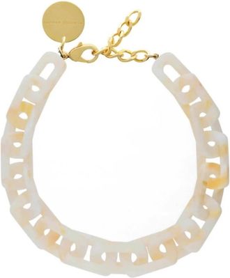Vanessa Baroni Womens Edge Necklace In Pearl Marble