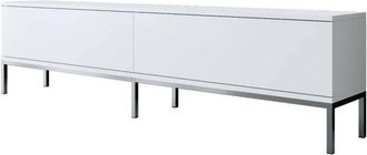 Dmora Mobile porta tv Regulus, Credenza da soggiorno, Armadio basso per tv, Base parete attrezzata, 180x30h47 cm, Nero, con imballo rinforzato, con imballo