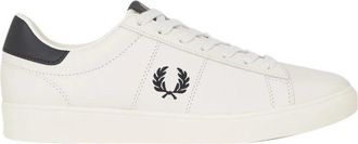 Fred Perry Schoenen, Heren, Wit, 45 EU, Leer, Roze Leren Tennissneakers