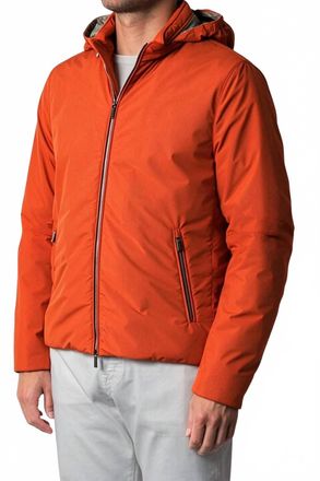 Moorer Stand Collar Short Jacket In Arancio