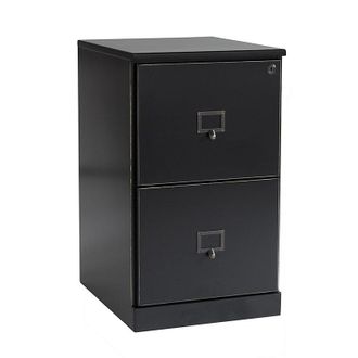 Ballard Designs 2-Drawer Locking File Cabinet - Rubbed Black - Ballard Designs