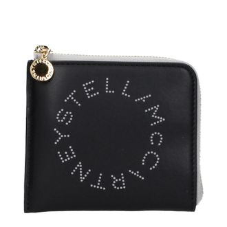Stella McCartney Stella Mc Cartney Damens Geldb&ouml;rsen aus &Ouml;ko-Leder in Schwarz/Hellgrau