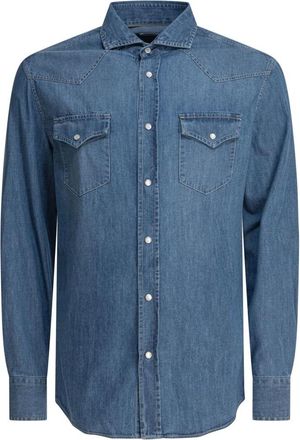 Brunello Cucinelli Hombre, Camisas, Azul, Talla: S