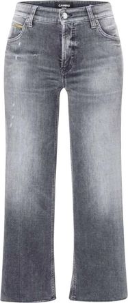 Cambio Grijze Wijde Spijkerbroek - Dames - Loose Fit Jeans - Grijs - L - Denim - Jeans
