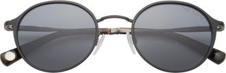 Ted Baker 49mm Full Rim Polarized Round Sunglasses in Black at Nordstrom Rack