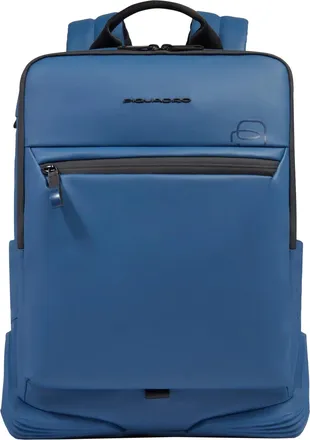 Piquadro Blue Zain In Tessuto Structured Backpack