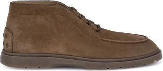 Tod's Su&egrave;de Veterschoenen - Heren - Veterlaarzen - Bruin - 43 EU - Su&egrave;de - Schoenen