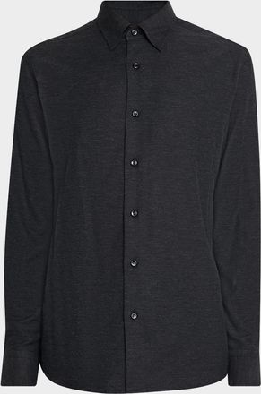 Brioni Mens Cotton and Cashmere Sport Shirt