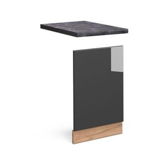 Vicco Panel Frontal Fame-line, Antracita Alto Brillo, 45 Cm, Et Antracita