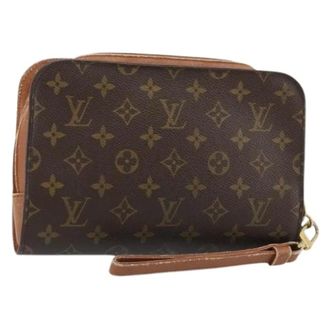 Louis Vuitton Pre-owned Monogram Clutch Bag - Dames - Pre-owned - Bruin - Maat: ONE Size