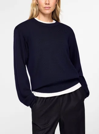 R&oacute;he Womens Statement Shoulder merino wool sweater