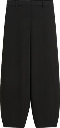 By Malene Birger Ontspannen hoge taille broek - Dames - Wijde Broeken - Zwart - M - Broeken