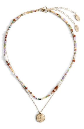 Mango Set of 2 Combined Necklace in Gold at Nordstrom