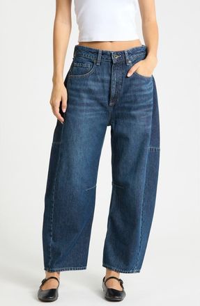 Rag & Bone Chase High Rise Crop Barrel Leg Jeans in Grafton at Nordstrom Rack, Size 34
