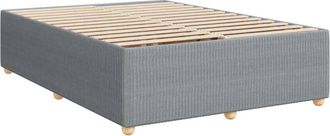 vidaXL Cama Sin Colch&oacute;n Tela Gris Claro 140x200 Cm Vidaxl