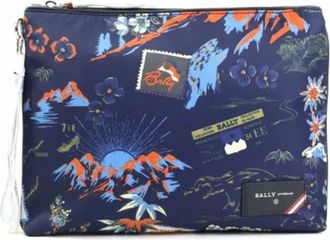 Bally Pre-owned Nylon clutches - unisex - Vintage Clutch - Blauw - ONE Size - Nylon - Vintage