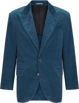Brunello Cucinelli Tailor Blazer - Heren - Blazers - Blauw - L - Katoen - Jassen