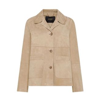 Seventy Light Jackets, female, Brown, Size: M Venezia Leather Jacket