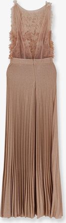 Elisabetta Franchi Womens Evening Gown Pink Voile Polyester