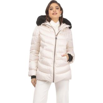 Gorski Apres-Ski Jacket With Detachable Hood Trim in Champagne/black at Nordstrom, Size X-Large