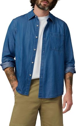 Joe's The Chambray Cole Button-Up Shirt in Mid Blue at Nordstrom, Size Xx-Large