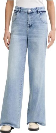Marc Aurel Wide Jeans - Dames - Loose Fit Jeans - Blauw - L - Katoen - Jeans