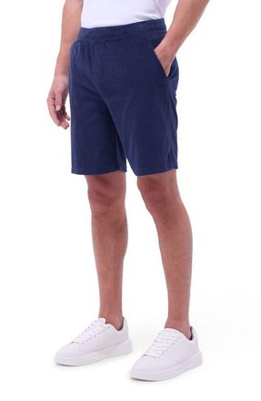 Bugatchi Drawstring Terry Short in Navy at Nordstrom, Size X-Large