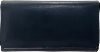 Coach Black Leather Long Wallet (Tri-Fold) (Pre-Owned)
