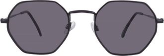 Frye 58969FCO001 Smoke Hexagonal Ladies Sunglasses 10260444.COM BLKSMK