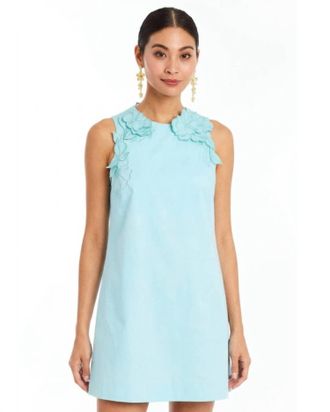 Mestiza New York Juniper Shift Mini Dress In Aegean Calypso