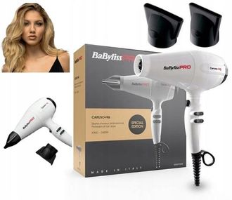 OEM Secador De Pelo Babyliss Pro Caruso Bab6970ie Potente, Blanco, Ionizador