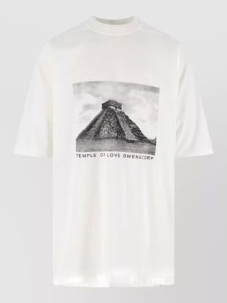 Rick Owens crew neck graphic shirt short sleeves