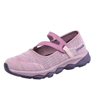 Generic Running Shoes E Ladies Fashion Mesh Breathable Non Soft Sole Casual Women Athletic Shoes Flat Feet (Pink, 5.5)