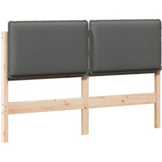 vidaXL Cabecero Tapizado Con Cabecera Gris Natural Y Claro 160 Cm Vidaxl