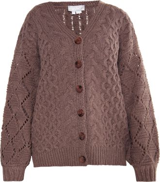 Usha Gebreid vest Dames bruin