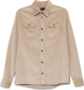 Paul & Shark corduroy shirt - men - Modal/Elastane/Cotton - XXXL - Neutrals