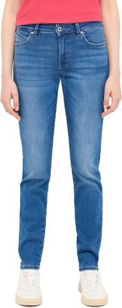 Mustang Slim-fit-Jeans MUSTANG Damen Style Crosby Relaxed Slim, Damen, Gr. 31, L&auml;nge 32, 582 mittelbalu, Denim/Jeans, 78% Baumwolle, 10% Lyocell, 9% Elastomul