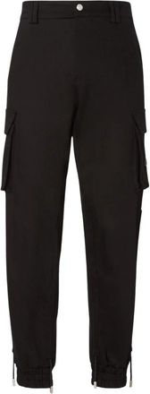 GCDS Logo Patch Cargo Broek - Heren - Slim Fit Broeken - Zwart - L - Katoen - Broeken