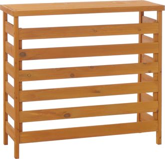 Hhg [nunca Usado] Revestimiento Para Aire Acondicionado/intercambiador De Calor Hhg-073, Cubierta De Madera Con Certificaci&oacute;n Mvg, 78 X 84 X 32 Cm, Color 